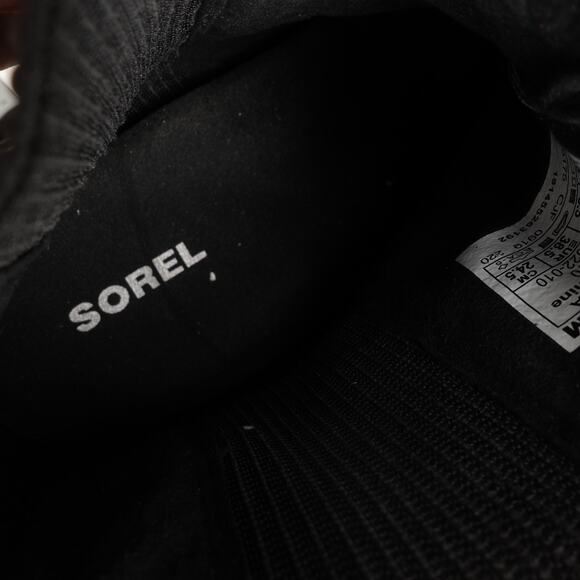 Sorel Boots WMS SZ 7.5 BLK Joan Rhapsody Wedge Leather Waterproof Ankle Pull On - Picture 14 of 15